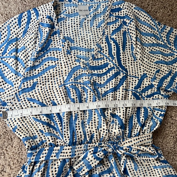 NIC+ZOE Blue and White Midi Dress - Picture 13 of 14